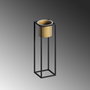 Aberto Design Maceta Decorativa GED-023-A Negro y Dorado